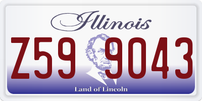 IL license plate Z599043