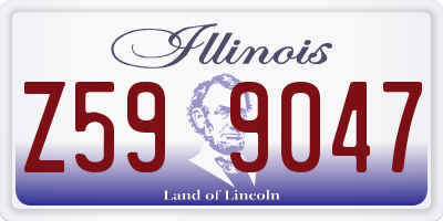 IL license plate Z599047
