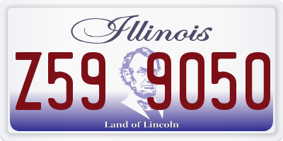 IL license plate Z599050