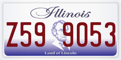 IL license plate Z599053