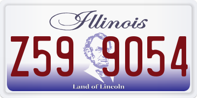IL license plate Z599054
