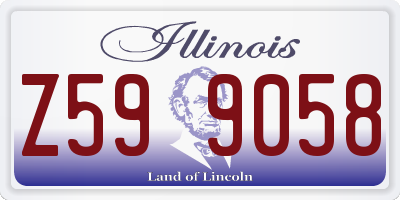 IL license plate Z599058