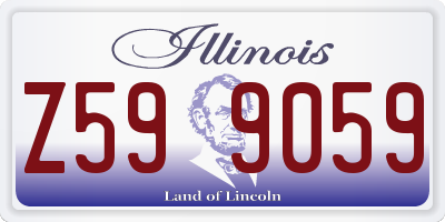 IL license plate Z599059