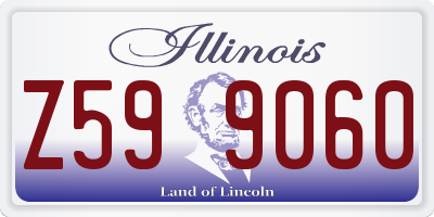IL license plate Z599060