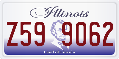 IL license plate Z599062