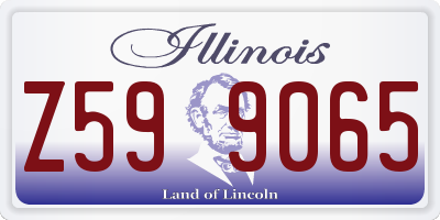 IL license plate Z599065