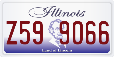 IL license plate Z599066