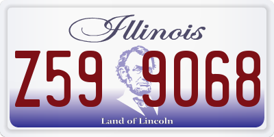 IL license plate Z599068