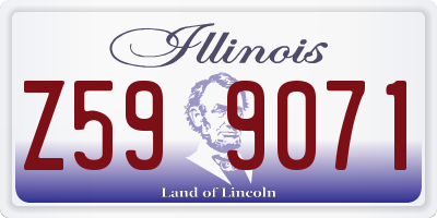 IL license plate Z599071