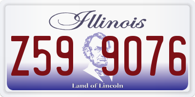IL license plate Z599076