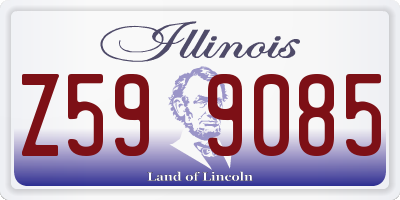 IL license plate Z599085