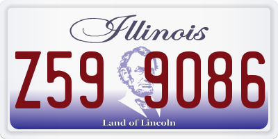 IL license plate Z599086
