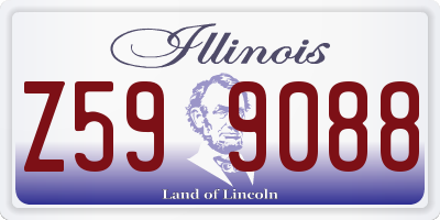 IL license plate Z599088