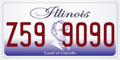 IL license plate Z599090