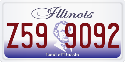 IL license plate Z599092