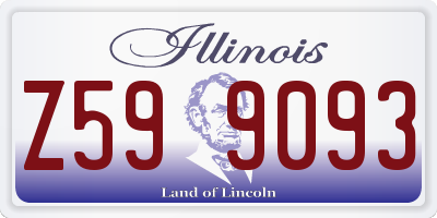 IL license plate Z599093