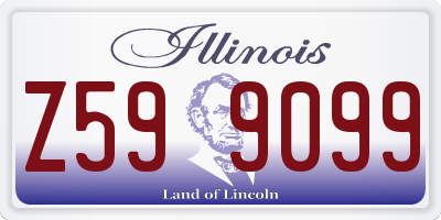 IL license plate Z599099