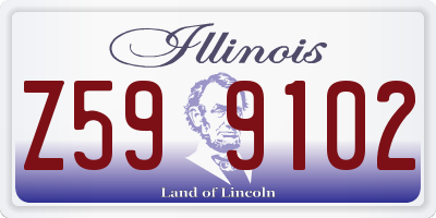 IL license plate Z599102