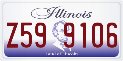 IL license plate Z599106