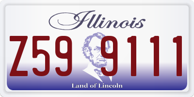 IL license plate Z599111