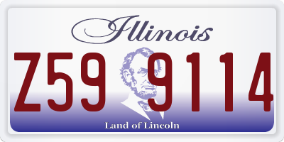 IL license plate Z599114