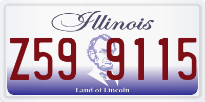 IL license plate Z599115