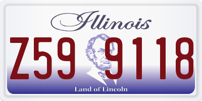 IL license plate Z599118