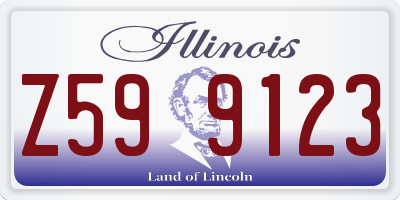 IL license plate Z599123