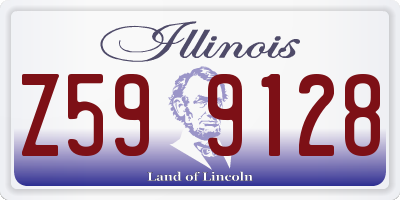 IL license plate Z599128