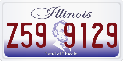 IL license plate Z599129
