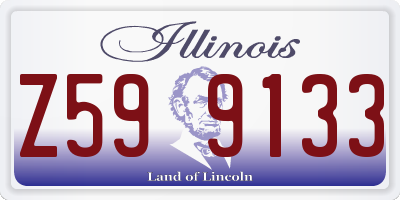 IL license plate Z599133