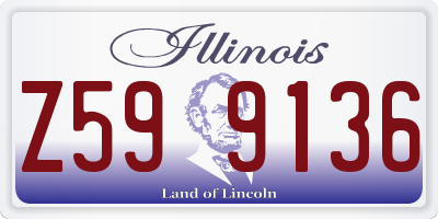 IL license plate Z599136