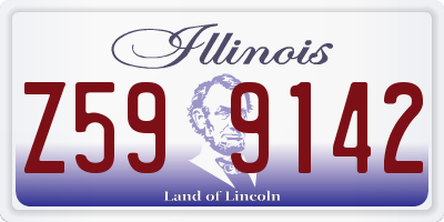 IL license plate Z599142
