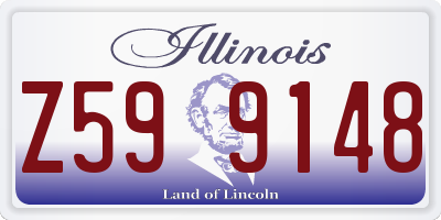 IL license plate Z599148
