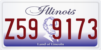 IL license plate Z599173