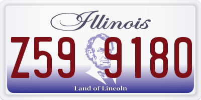 IL license plate Z599180