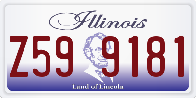 IL license plate Z599181