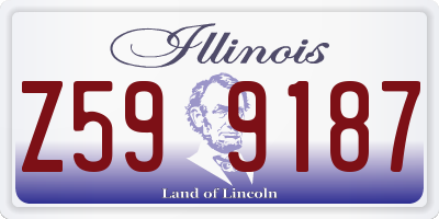 IL license plate Z599187