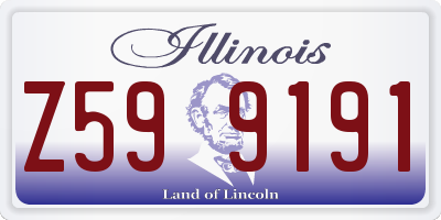 IL license plate Z599191