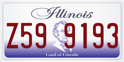 IL license plate Z599193