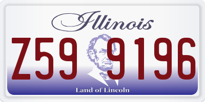 IL license plate Z599196