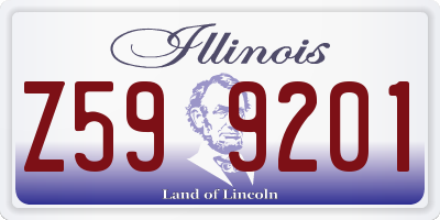 IL license plate Z599201