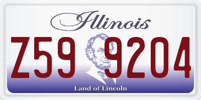 IL license plate Z599204