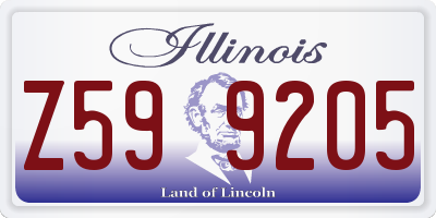 IL license plate Z599205