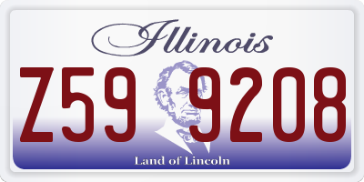 IL license plate Z599208