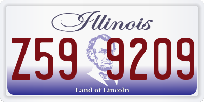 IL license plate Z599209