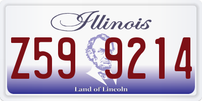 IL license plate Z599214