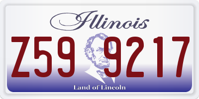 IL license plate Z599217