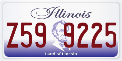 IL license plate Z599225