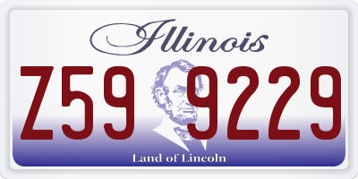 IL license plate Z599229